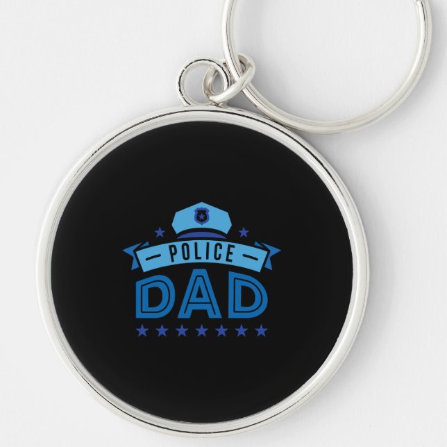 Daddy Policeman Keychain (Front)
