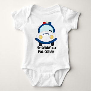 Daddy Policeman unisex baby bodysuit