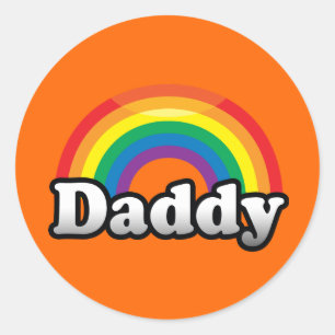 DADDY PRIDE CLASSIC ROUND STICKER