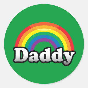 DADDY PRIDE CLASSIC ROUND STICKER