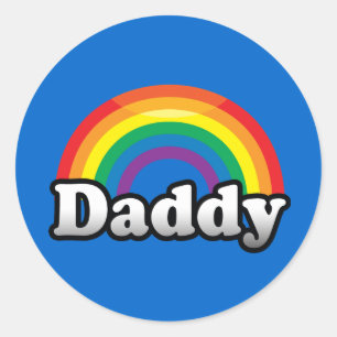 DADDY PRIDE CLASSIC ROUND STICKER