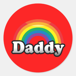 DADDY PRIDE CLASSIC ROUND STICKER
