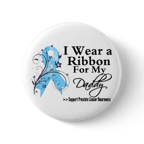 Daddy Prostate Cancer Ribbon Pinback Button