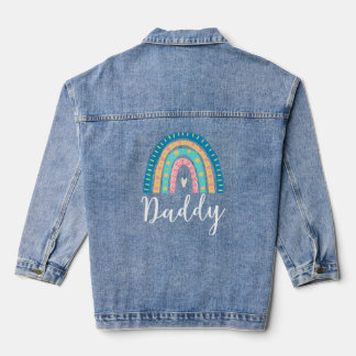 Daddy Rainbow  For Men Dad Family Matching Birthda Denim Jacket