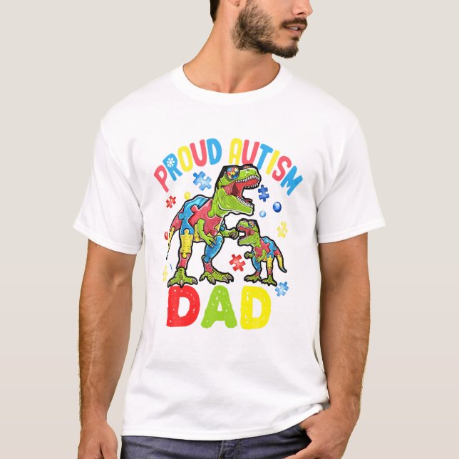 Daddy Rex Autism Awareness T-Shirt (Front)