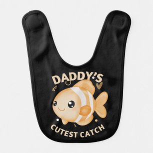Daddy’s Cutest Catch Fishing Funny Baby Bib