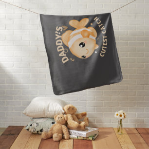 Daddy’s Cutest Catch Fishing Funny Baby Blanket