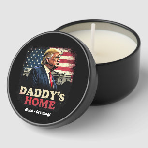 Daddy’s Home 2025 A Patriotic & Funny Take  Mini Candle Favors