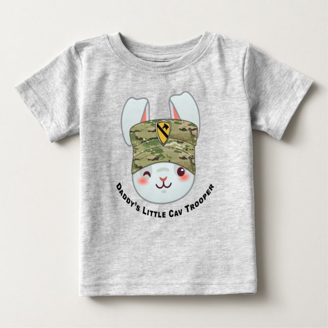 “Daddy’s Little 1st Cav Trooper” Baby T-Shirt (Front)