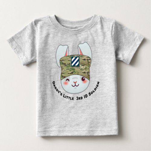 Daddys Little 3rd Infantry Division Soldier Baby T_Shirt