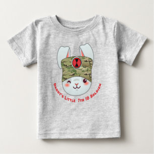 “Daddy’s Little 7th Infantry Division Soldier” Baby T-Shirt