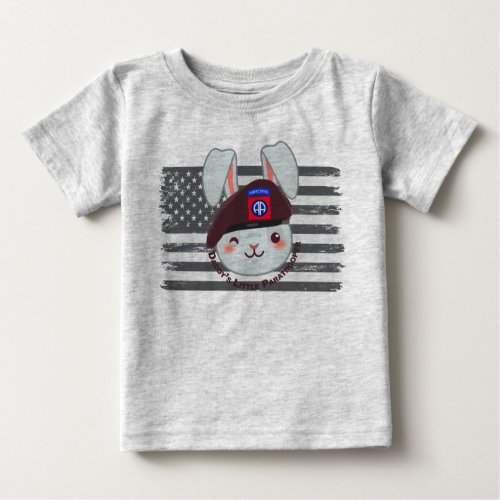 Daddys Little 82nd Airborne Paratrooper Baby T_Shirt