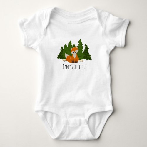 Daddys Little Fox One_Piece Baby Bodysuit