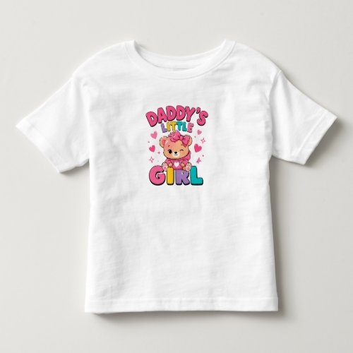  Daddy’s Little Girl Heart Quote Toddler Outfit  T-shirt