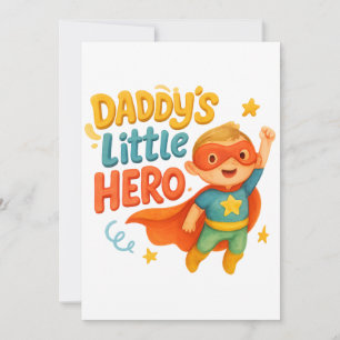 Daddy’s Little Hero – Super Kid Cartoon Design Save The Date