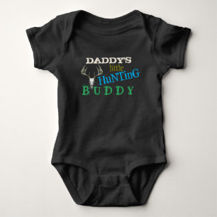 Daddy’s Little Hunting Buddy Deer Antlers Baby Bodysuit