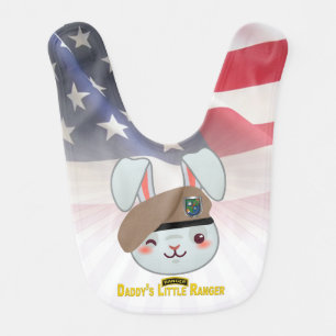 “Daddy’s Little Ranger Bunny” Baby Bib