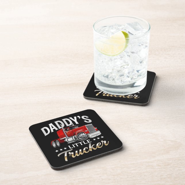 Daddy’s Little Trucker Beverage Coaster (Right Side)