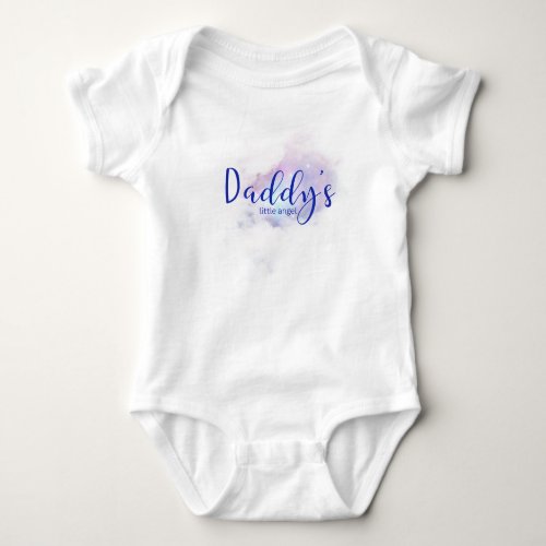 Daddyâs little warrior angel baby bodysuit 