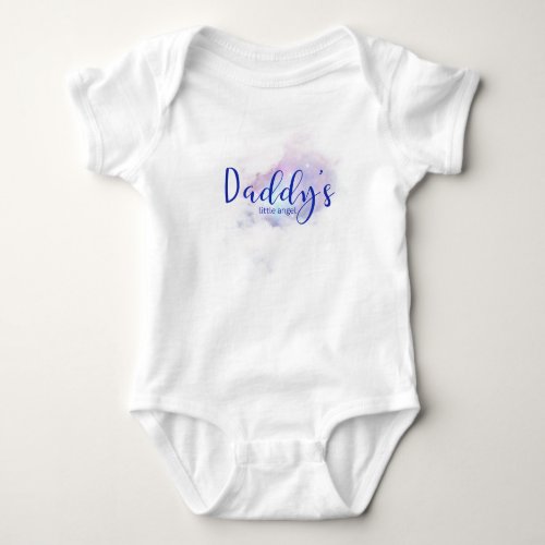 Daddys little warrior angel baby bodysuit 