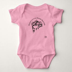 Daddy’s Pink Future Fishing Partner Infant Baby Bodysuit