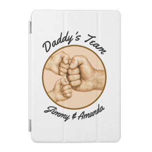 Daddy’s Team Fist Bump Father Kids Names iPad Mini Cover