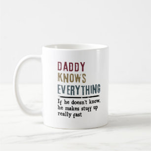 Daddy’s Wisdom Mug with Sarcastic Quote and Doodle