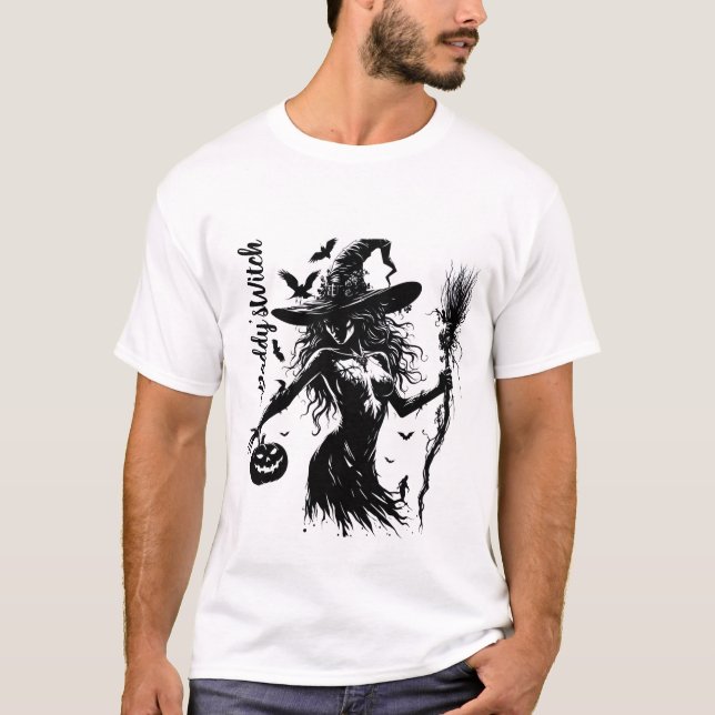 “Daddy’s Witch” Men’s T-Shirt – Sexy Halloween Des (Front)