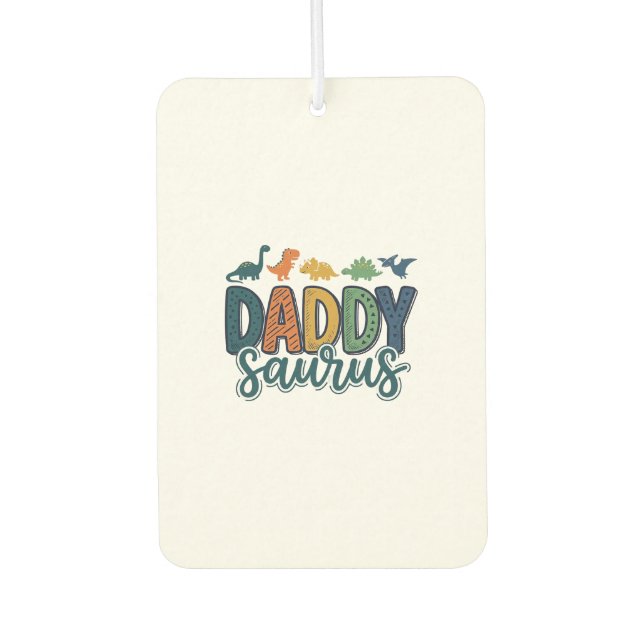 Daddy Saurus Cute Dinosaur Dad Vector Design_1 Air Freshener (Front)