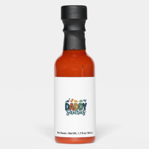Daddy Saurus Cute Dinosaur Dad Vector Design_1 Hot Sauces