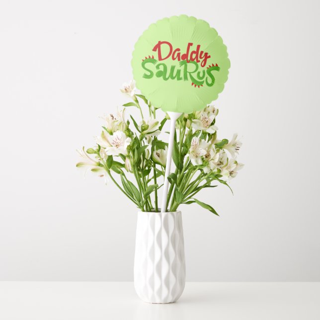 Daddy Saurus Dinosaur Lettering Balloon (Vase)