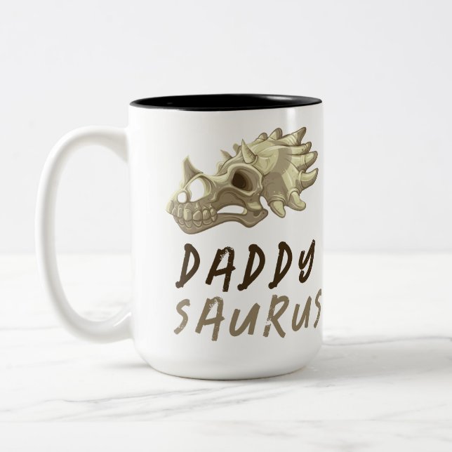 Daddy Saurus Dinosaur Mug (Left)