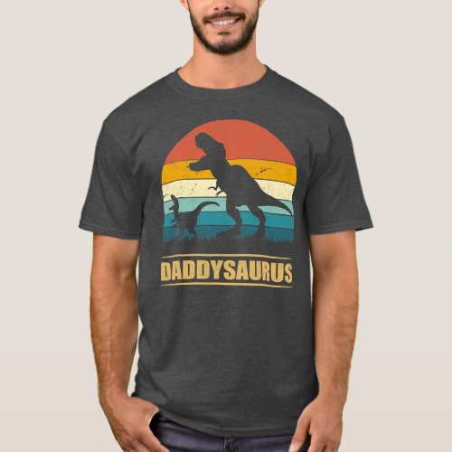 Daddy Saurus For Dad T Rex Dinosaur Funny T_Shirt