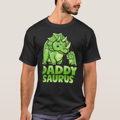 Daddy Saurus Funny Daddysaurus Dinosaur Graphic T_Shirt