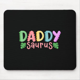 Daddy Saurus Kids Dinosaur Birthday Party Family M Mouse Pad