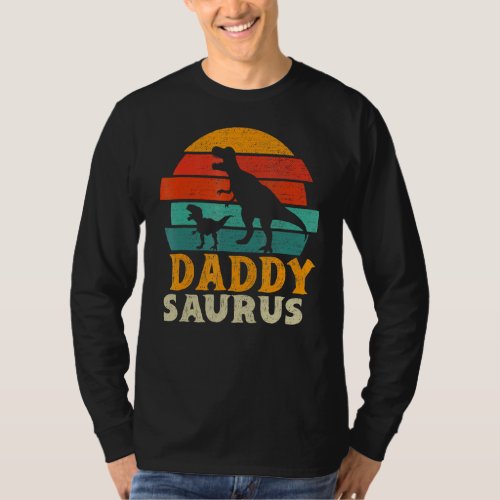 Daddy Saurus Rex Dinosaur Daddysaurus  Fathers Da T_Shirt