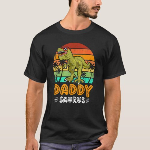 Daddy Saurus Rex Dinosaur Fathers Day Family Matc T_Shirt
