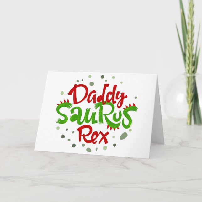 Daddy Saurus Rex Illustration Card (Front)