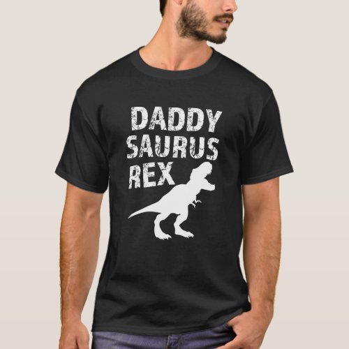 Daddy Saurus Rex Shirt Mens Funny Dino Tshirt