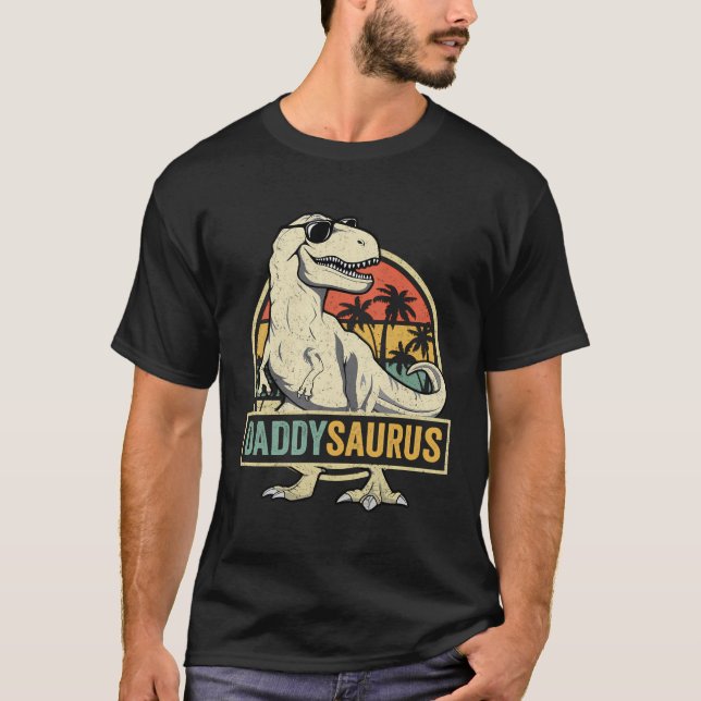 Daddy Saurus T Rex Dinosaur Men Daddysaurus Family T-Shirt (Front)