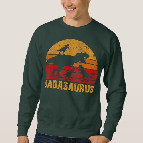 Daddy Saurus T rex Men Fathers Day Family Sweatshirt