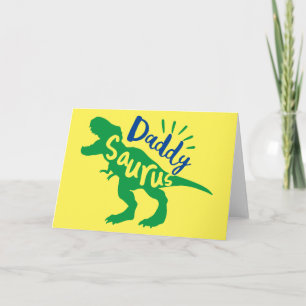 Daddy Saurus T-Rex Silhouette Card