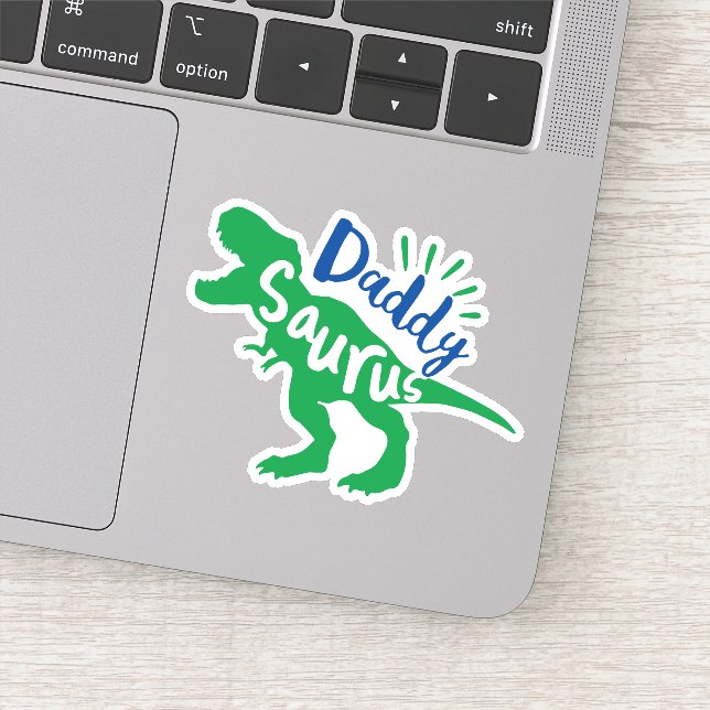 Daddy Saurus T-Rex Silhouette Sticker (Detail)