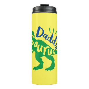 Daddy Saurus T-Rex Silhouette Thermal Tumbler