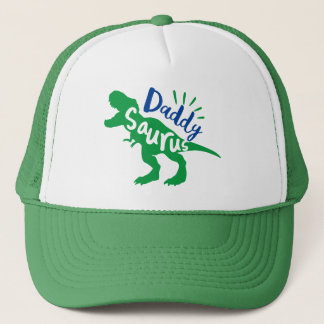 Daddy Saurus T-Rex Silhouette Trucker Hat