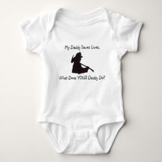 Daddy Saves Lives Baby Bodysuit