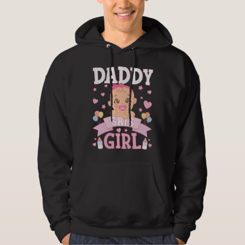 Daddy Says Girl Pregnancy Pink or Blue Men Hoodie