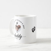Daddy Script Happy First Father's Day Heart Photo Coffee Mug (Front Left)
