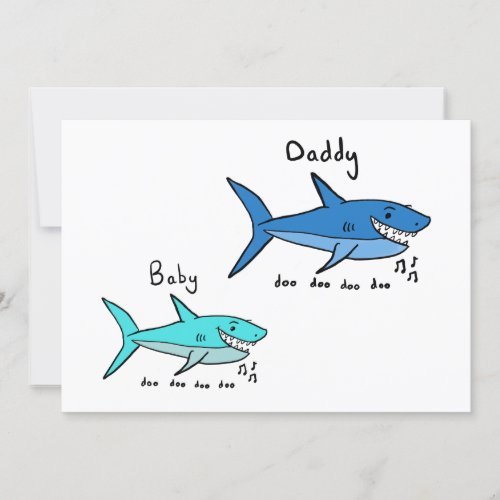 Daddy Shark  Baby Shark Fathers Day Card