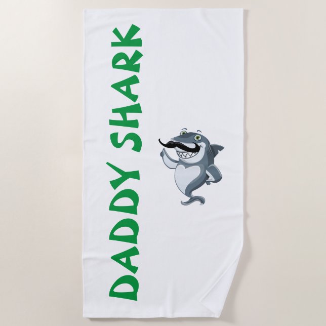 Daddy Shark Beach Towel (Front)